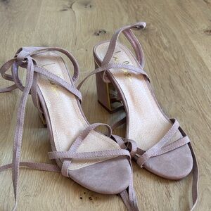 Lulu's Dusty Pink Strappy Heels
